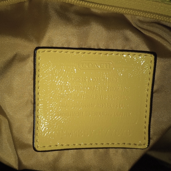 NWT COACH GETAWAY SIGNATURE NYLON FILE CROSSBODY IN SV/KHAKI/CITRINE - Picture 9 of 14